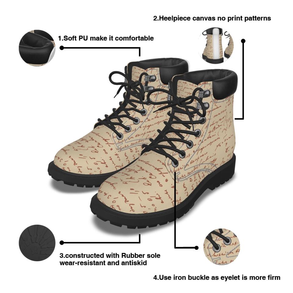 Personalized Horse And Dog Season Short Boots - Up to 2 Dogs - Gift Idea For Horse/Dog Lovers - Never Walk Alone