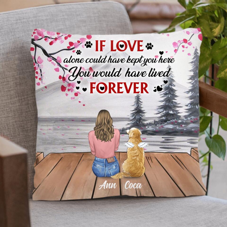 Personalized Memorial Pet Pillow Cover/Fleece Blanket/Quilt - Memorial Gift For Dog/Cat Lover - Man/Woman/Couple With Up to 4 Pets - You Were My Favorite Hello And My Hardest Goodbye