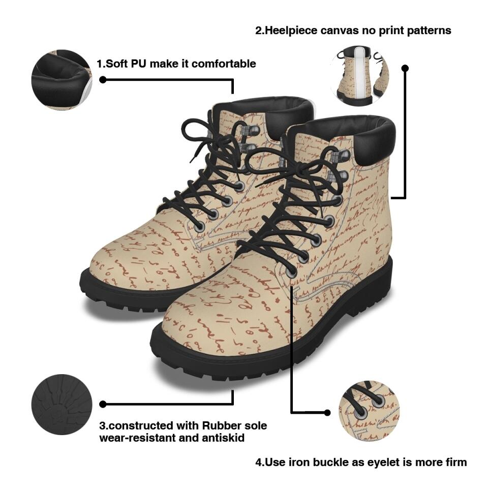 Personalized Dog Mom Season Short Boots - Up to 4 Dogs - Gift Idea For Dog Lovers - And She Lived Happily Ever After