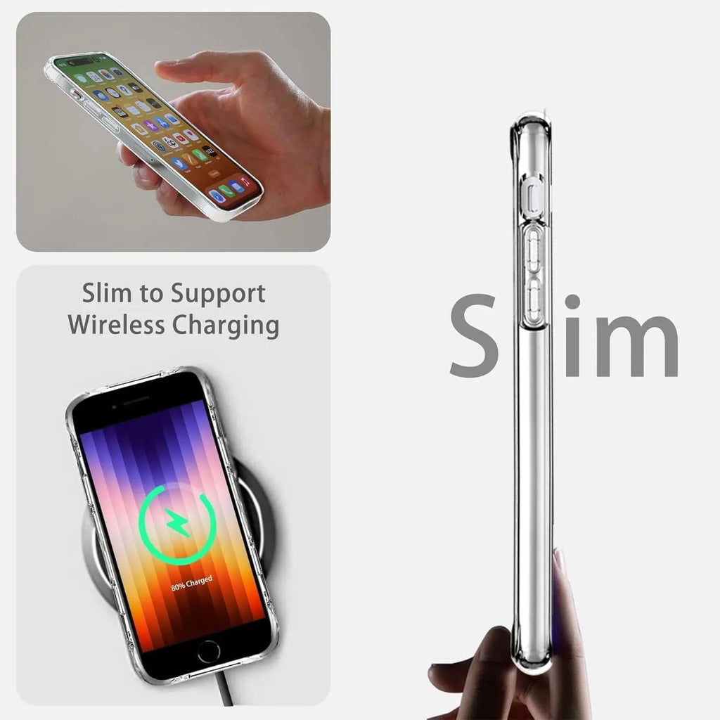Entronix Case Compatible with iPhone 8/7/SE (2nd Gen) - [Hard Back] Slim Clear