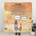 Personalized Memorial Dog Mom Quilt/Fleece Throw Blanket - Up to 4 Dogs - Gift Idea For Mother's Day/Dog Lover - I'm Here