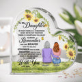 Custom Personalized To My Daughter Heart Acrylic Plaque - Gift Idea For Daughter - I'll Always Be With You