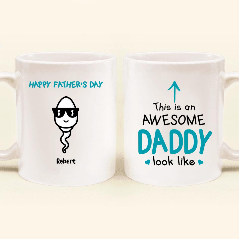 Personalized Happy Father's Day Coffee Mug - Up to 7 Kids - Father's Day Gift Idea