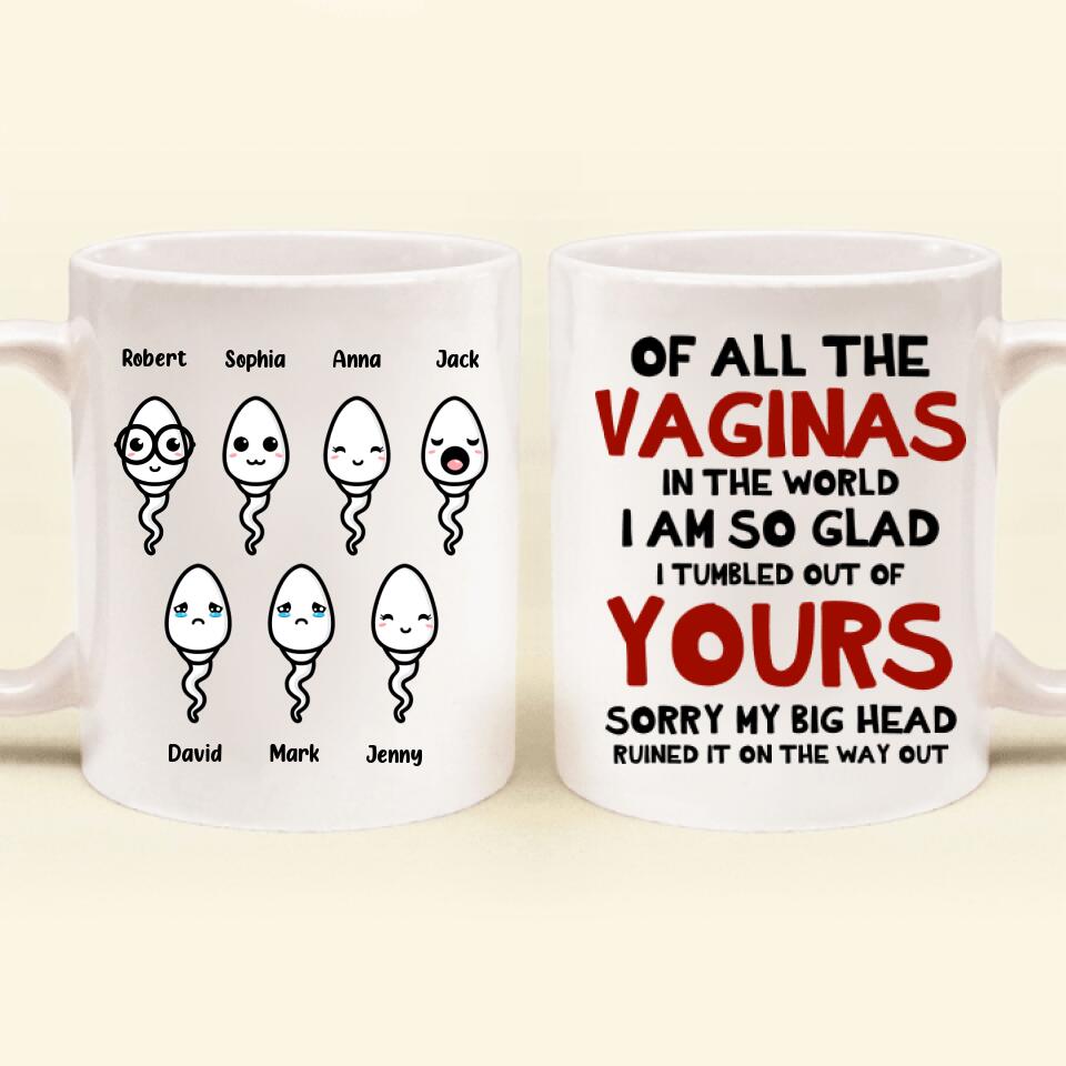 Personalized Mother Mug - Gift Idea For Mother's Day - Sorry My Big Head Ruined It On The Way Out