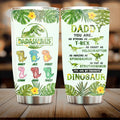 Personalized Dinosaur Tumbler - Father's Day Gift from Kid with up to 6 Kid Dinosaurs - Daddy  You Are My Favorite Dinosaur