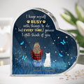 Personalized Dog Mom/Dog Dad Heart Acrylic Plaque - Gift Idea For Dog Lover with up to 4 Dogs - I Still Think Of You