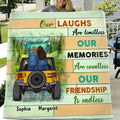 Personalized Off-road Girl Blanket - Gift Idea For Best Friends - Our Friendship Is Endless