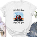 Personalized Besties Off-road T-Shirt/Pullover Hoodie - Gift For Best Friends - Life Is Better With Bestie