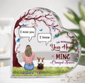 Personalized Memorial Pet Heart-Shaped Acrylic Plaque - Up to 4 DogsCats - Memorial Gift Idea For Dog/Cat Lover - The Moment Your Heart Stopped Mine Changed Forever