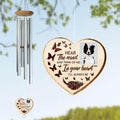 Personalized Memorial Photo Heart Wind Chime - Memorial Gift Idea - Hear The Wind And Think Of Me In Your Heart I'll Always Be