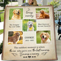 Personalized Photo In Loving Memory Pet Fleece Blanket/Quilt - Memorial Gift Idea For Dog/Cat Lover - No Longer By Our Side But Forever In Our Hearts