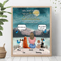 Personalized Dog Mom/Dog Dad Poster - Gift Idea For Dog Lover with up to 4 Dogs - I Will Wait For You
