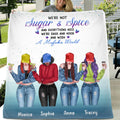 Personalized Friends/Sisters Blanket - Gift Idea For Best Friends with up to 4 Girls - We're Not Sugar & Spice