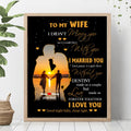 Custom Personalized To My Wife Poster - Gift Idea For Wife From Husband - Destiny Made Us A Couple But Love Made Us Forever Together