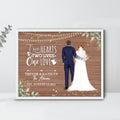 Personalized Couple Wedding Poster - Gift Idea For Couple/Wedding/Wedding Anniversary - Two Hearts, Two Lives, One Love