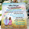 Personalized Memorial Fleece Throw Blanket/Quilt - Memorial Gift Idea For Loss Of Family Member/Friend - When I Lost You