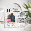Personalized Anniversary For Couple Crystal Heart - Gift For Couple/Anniversary - Together And Still Counting Happy Anniversary