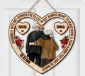 Personalized Heart Couple Wooden Sign - Gift Idea For Couple - Husband And Wife Not Always  Eye To Eye But Always Heart To Heart