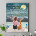 Personalized Memorial Dog/Cat Canvas - Adult/Couple With Up to 5 Pets - Memorial Gift For Dog/Cat Lover - You Got A Message From The Rainbow Bridge