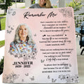 Custom Photo Fleece Throw Blanket/Quilt - Memorial Gift Idea For Mom/Dad - Remember That I'm With You
