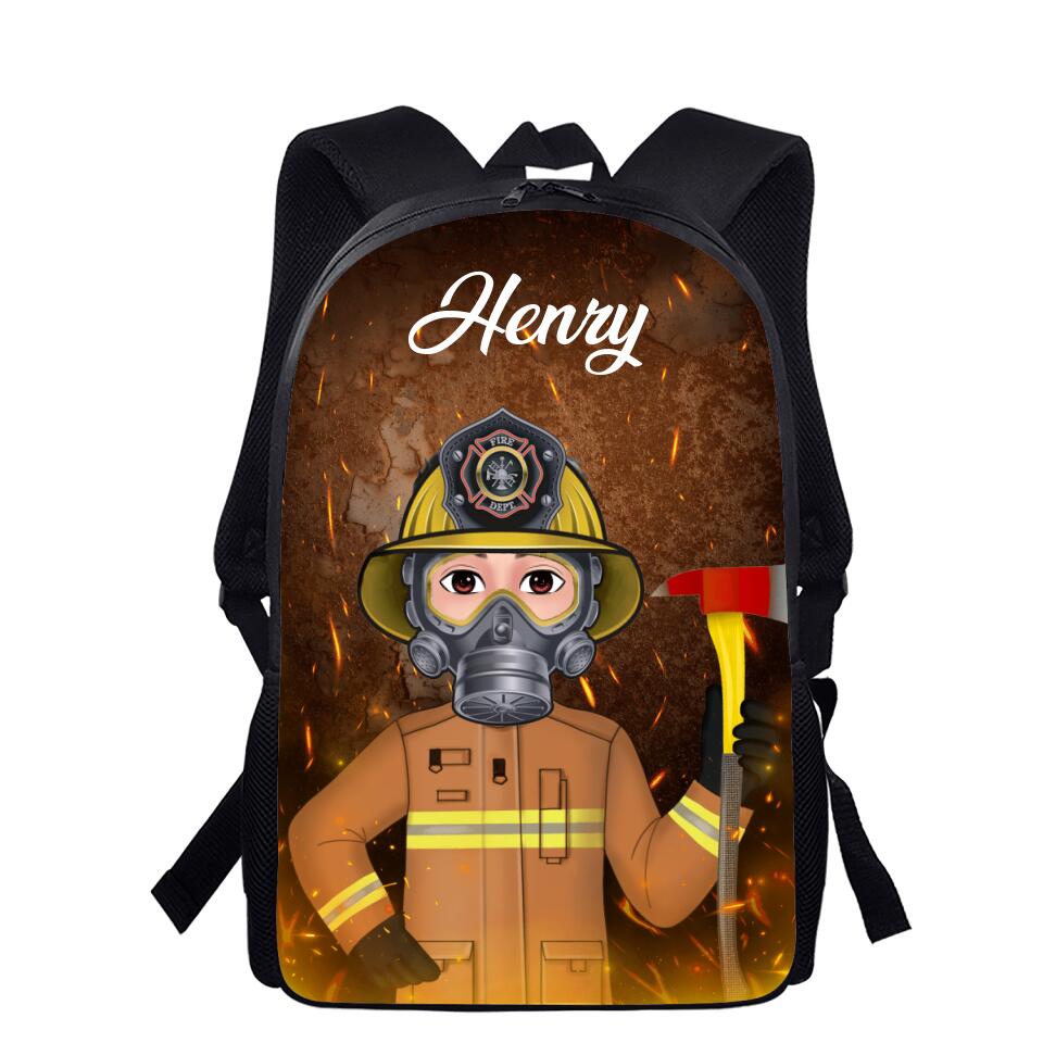 Custom Personalized Firefighter Bag Set - Gift Idea For Kids/ Firefighter Lovers