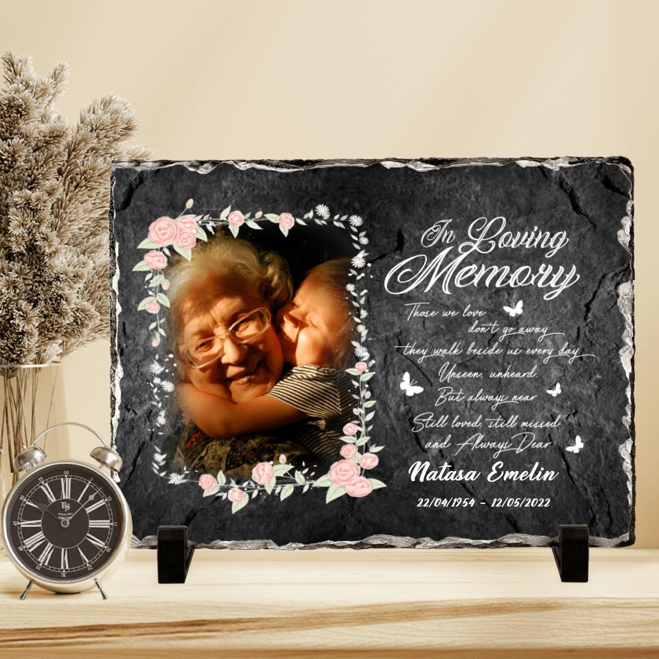 Custom Photo Horizontal Lithograph - Memorial Gift Idea - They Walk Beside Us Everyday