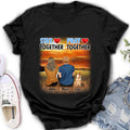 Personalized Couple With Pet Shirt/Pullover Hoodie - Couple With Up to 2 Pets - Gift Idea For Dog/Cat Lover - Pray Together Stay Together