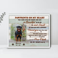 Custom Photo Memorial Dog Poster - Memorial Gift For Dog Lovers - You Left Pawprints On My Heart