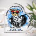 Personalized Skull Couple Crystal Heart - Gift Idea For Couple - Husband & Wife Not Always Eye To Eye But Always Heart To Heart