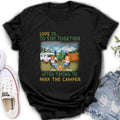 Personalized Camping Couple With Dog Shirt/Pullover Hoodie - Couple With Up to 3 Dogs - Gift Idea For Dog/Camping Lover - Home Is Where We Park It