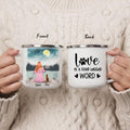Personalized Pet Mom Enamel - Girl With Up to 4 Pets - Best Gift For Cat/Dog Lover - FD19NO