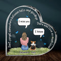 Personalized Pet Mom/Dad Acrylic Plaque - Gift Idea For Dog/Cat/Rabbit Owner with up to 4 Pets - Don't Forget Somewhere Between Hello and Goodbye