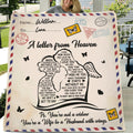 Personalized Widow Quilt/Fleece Blanket - Memorial Gift Idea For Couple - A Letter From Heaven
