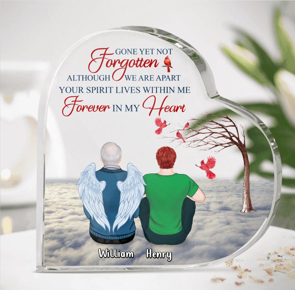 Personalized Memorial Family Crystal Heart - Memorial Gift For Family - Up to 4 People - Those We Love Don't Go Away