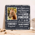 Personalized Memorial Horse square Lithograph - Memorial Gift For Horse Lover - If Love Could Have Saved You You Would Have Lived Forever