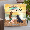 Personalized Dog Mom Pillow Cover - Gift Idea For Dog Lovers - 99% Sure My Soulmate Is A Dog