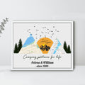 Personalized Camping Map Poster - Up to 6 Maps - Best Gift For Camping Lovers - Life Is Better 
When You Adventure Together