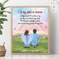 Personalized Memorial Siblings Poster - Gift for Family, Siblings, Brothers and Sisters - Up to 6 Siblings
