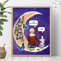 Personalized Pet Moon Memorial Poster - Up to 4 Pets - Memorial Gift For Dog/Cat Lover - I Love You To The Moon And Back