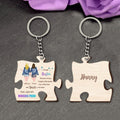 Personalized Besties Wooden Keychain - Gift Idea For Best Friends with up to 4 Girls - To My Bestie, You Are My Missing Piece