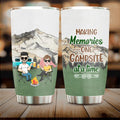 Personalized Camping Couple Tumbler - Couple With Up to 4 Dogs - Gift Idea For Camping/Dog Lover - Making Memories One Campsite At A Time