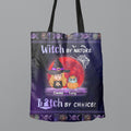Personalized Witch Canvas Bag - Up to 6 Cats/Dogs - Halloween Gift Idea For Cat/Dog Lovers - Witch By Nature Bitch By Choice