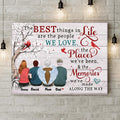 Personalized Memorial Family Canvas - Up to 4 People - Memorial Gift Idea For Family - The Best Things In Life