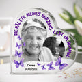 Personalized Memorial Acrylic Plaque - Upload Dad/Mom Photo - Germany Quotes - Die hälfte meines herzens lebt im himmel