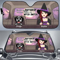 Personalized Dog Witch Car Sunshade - Up to 5 Dogs - Halloween Gift Idea For Dog Lovers - Buckle Up Buttercup You Just Flipped My Witch Switch