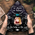 Personalized Witch Wooden Sign - Gift Idea For Halloween/Wicca Decor/Pagan Decor -  As Above So Below As The Body So The Soul