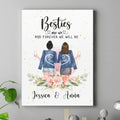 Personalized Bestie Vertical Canvas - Gift For Best Friends - Best Friends Are The Sisters