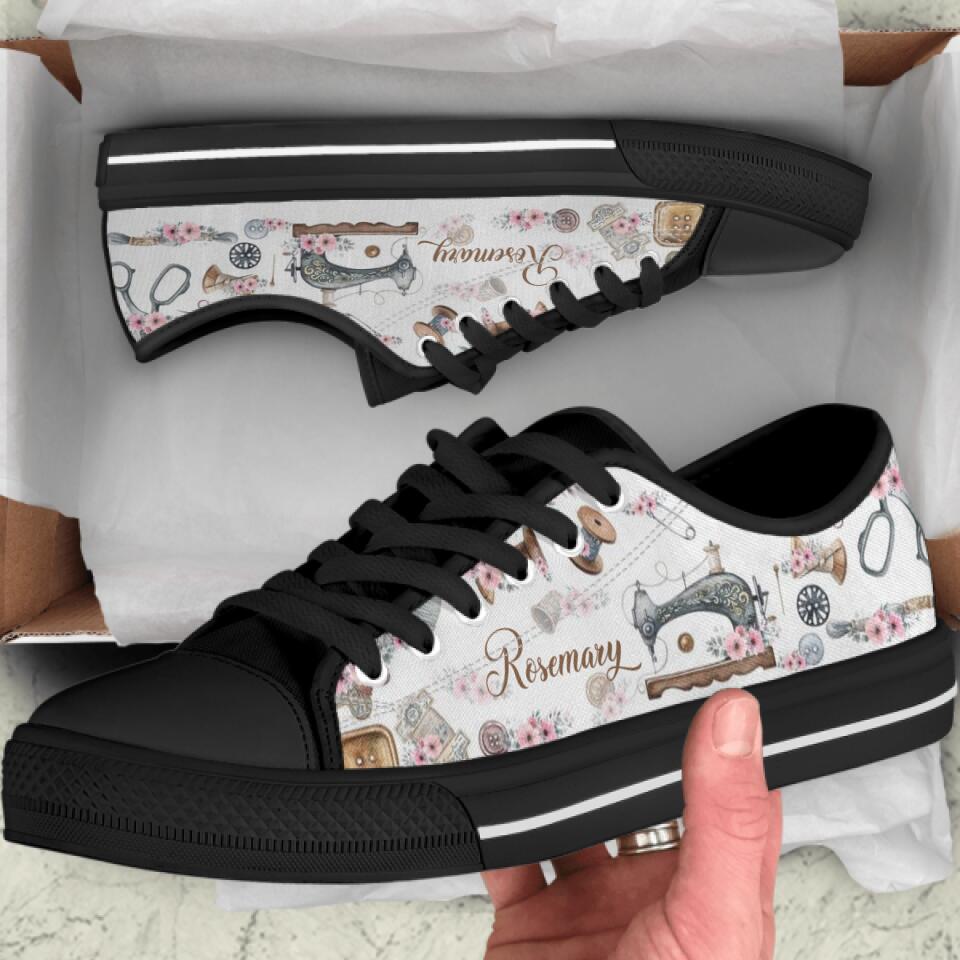 Personalized Sewing Sneakers - Gift Idea For Sewing Lovers - DZ0115