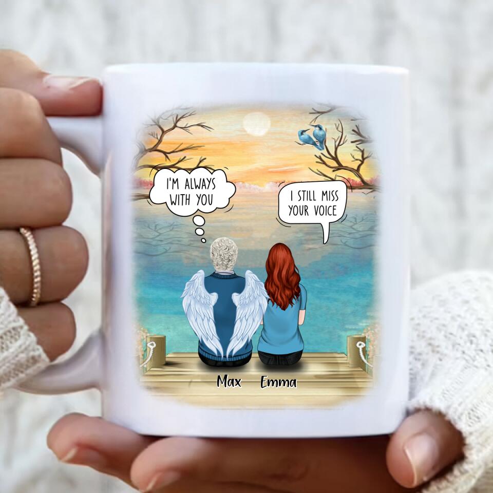 Personalized Memorial Mug - Up to 5 People - Memorial Gift Idea For Loss Of Family Member - I'm Always With You