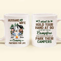 Personalized Camping Couple Coffee Mug - Gift Idea For Couple/Camping Lover - Husband And Wife Camping Partners For Life
